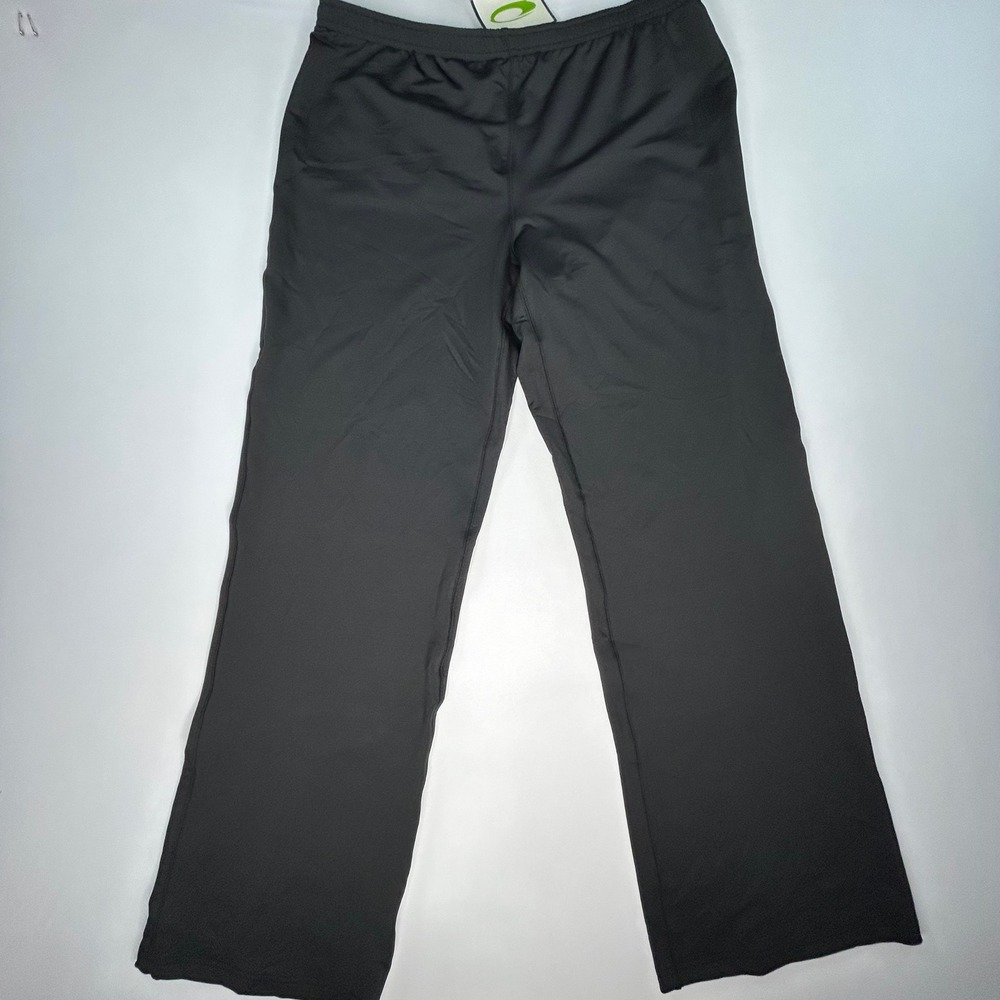 Tek Gear Mens Training Pants L NWT Black Ankle Zip Reflective Athletic